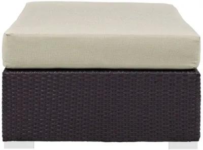 Convene Outdoor Patio Fabric Rectangle Ottoman