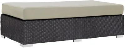 Convene Outdoor Patio Fabric Rectangle Ottoman