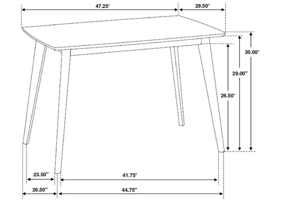 Kersey Dining Table with Angled Legs Chestnut