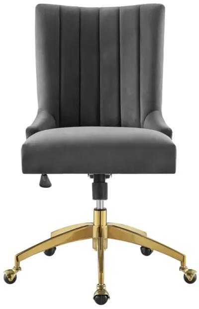 Empower Channel Tufted Performance Velvet Office Chair