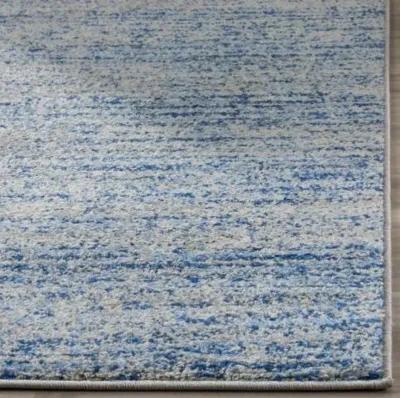 Adirondack Contemporary Blue / Silver 2'-6" X 8' Powerloomed Rug