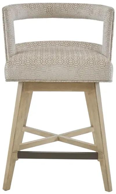 Madison Park Glenwood Cream Swivel Counter Stool