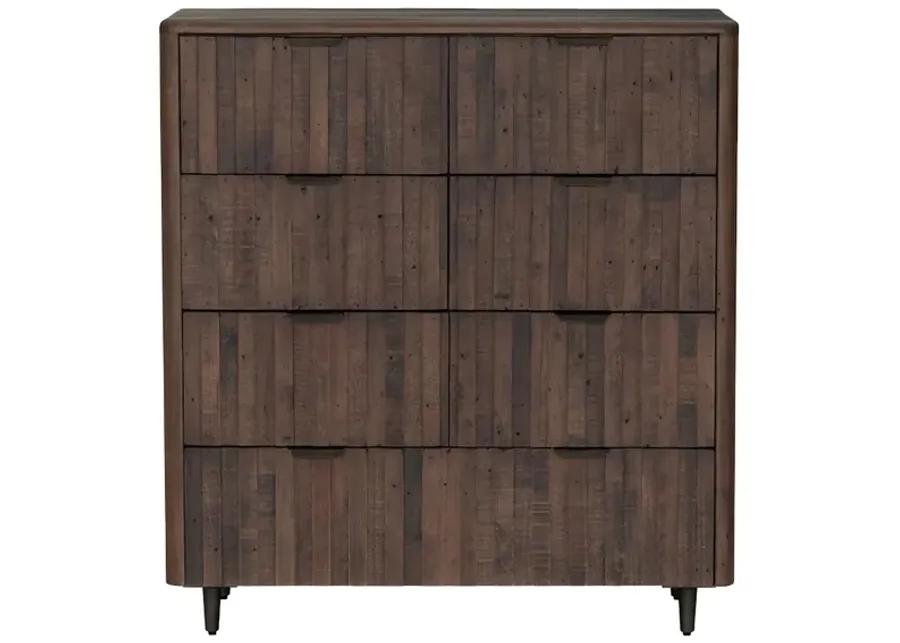 Lineo 7 Drawer Chest - Burnt Oak