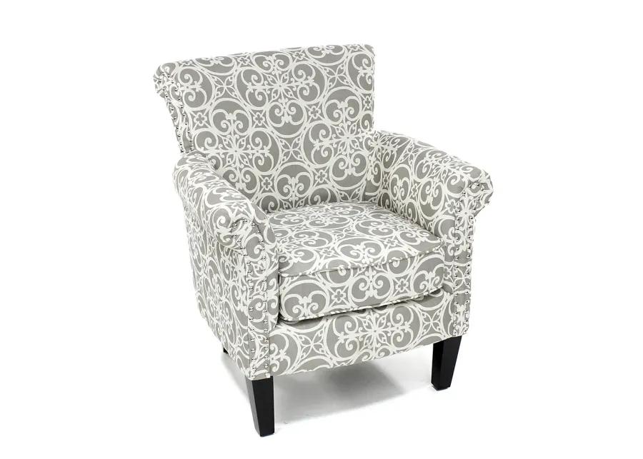 Madison Park Brooke Grey Tight Back Club Chair