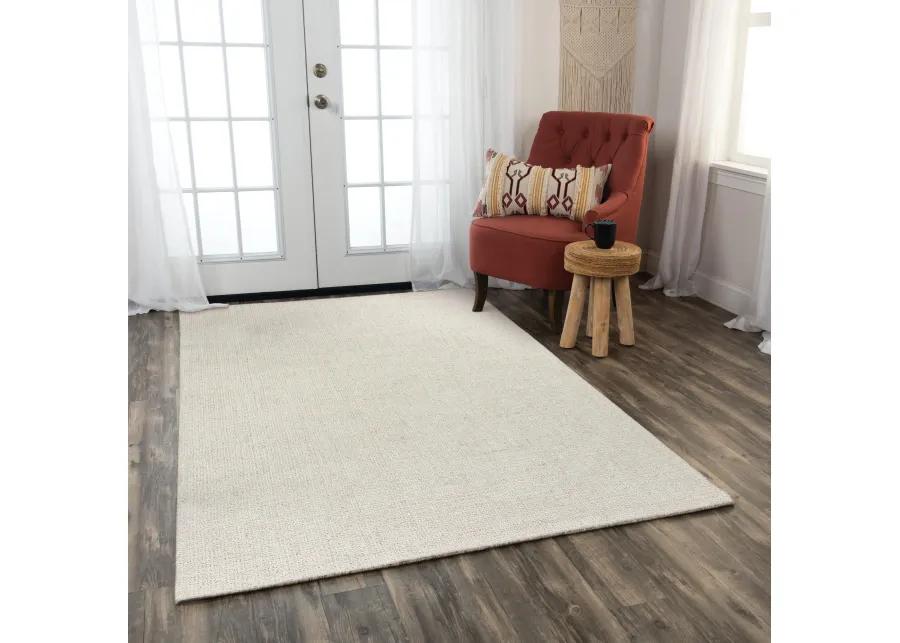 Brindleton Ivory/White Tweed Wool 5' x 8' Rectangle Rug