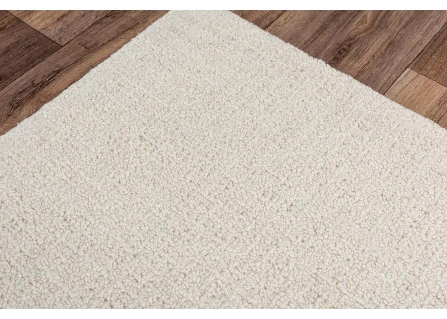 Brindleton Ivory/White Tweed Wool 5' x 8' Rectangle Rug