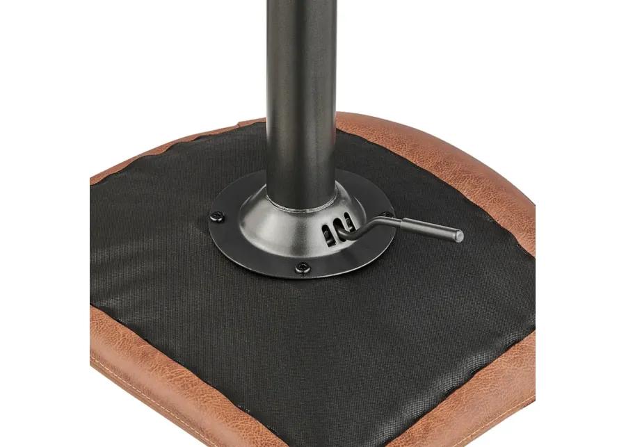 Koa KD PU Gaslift Swivel Bar Stool, Umber Brown 