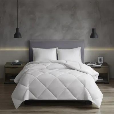 Sleep Philosophy Microfiber with HeiQ Smart Temp White Oversized Down Alt Comforter with HeiQ Smart Temp Treatment