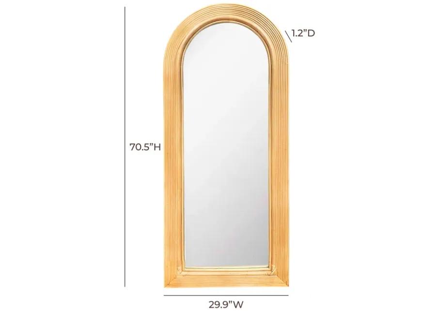 Tanya Natural Rattan 70" Floor Mirror