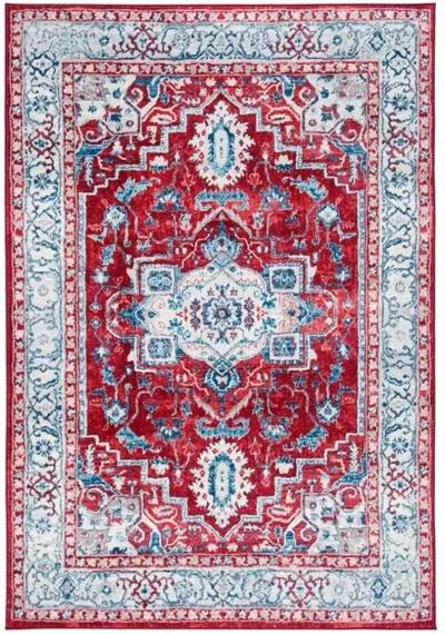 Brentwood 851 Red / Beige 9' X 12' Large Rectangle Powerloomed Rug