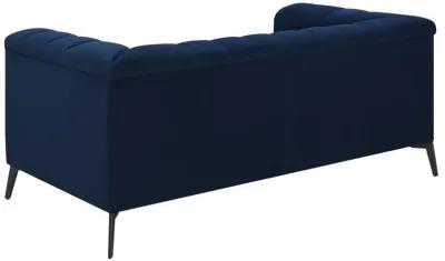 Chalet Tuxedo Arm Loveseat Blue