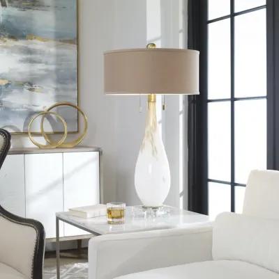 Cardoni White Glass Table Lamp