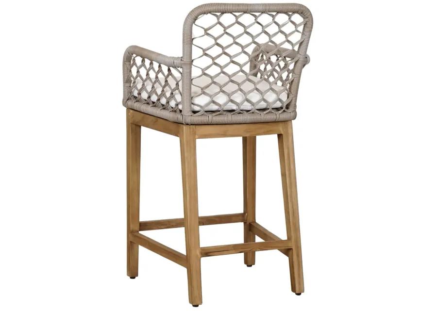 Paulo Outdoor Counter Stool Gray