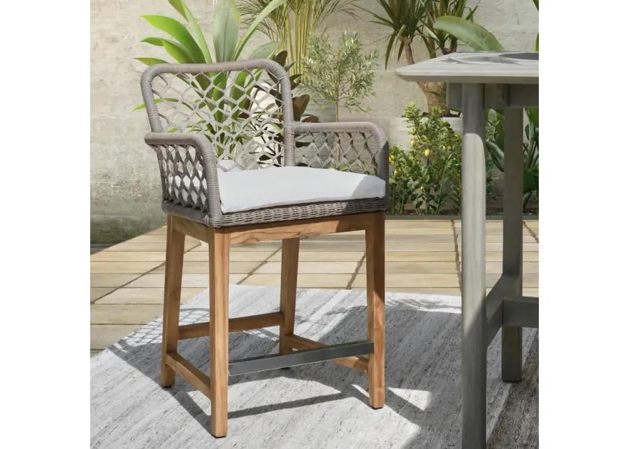 Paulo Outdoor Counter Stool Gray