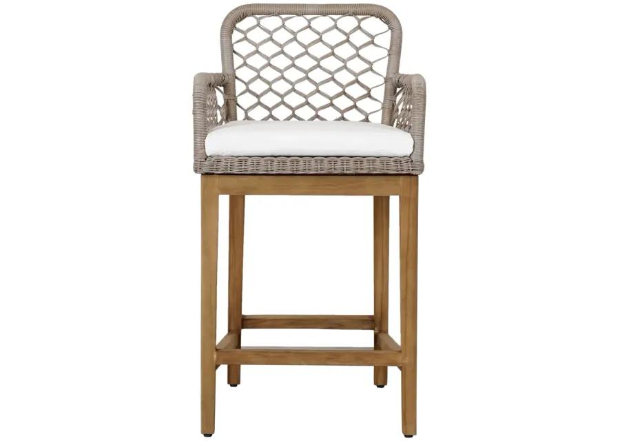 Paulo Outdoor Counter Stool Gray