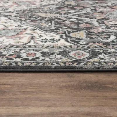 Odyssey Charcoal  Polypropylene 2'6"x7'6" Runner Rug