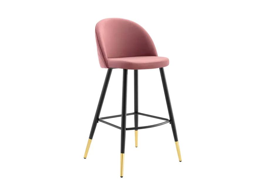 Cordial Performance Velvet Bar Stools - Set of 2