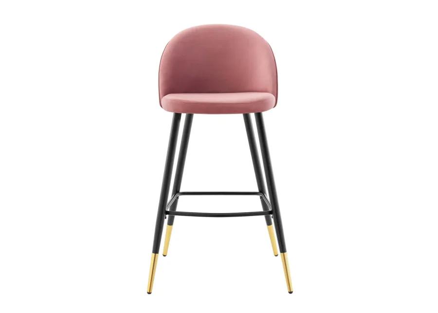 Cordial Performance Velvet Bar Stools - Set of 2