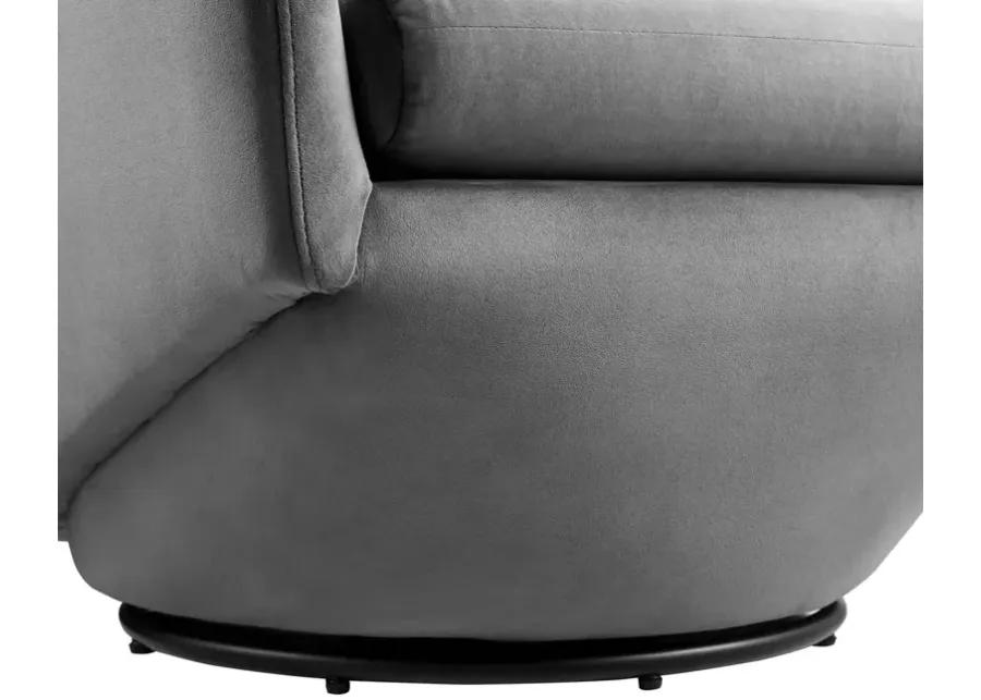 Series Performance Velvet Fabric Swivel Chair