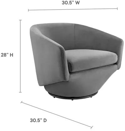 Series Performance Velvet Fabric Swivel Chair