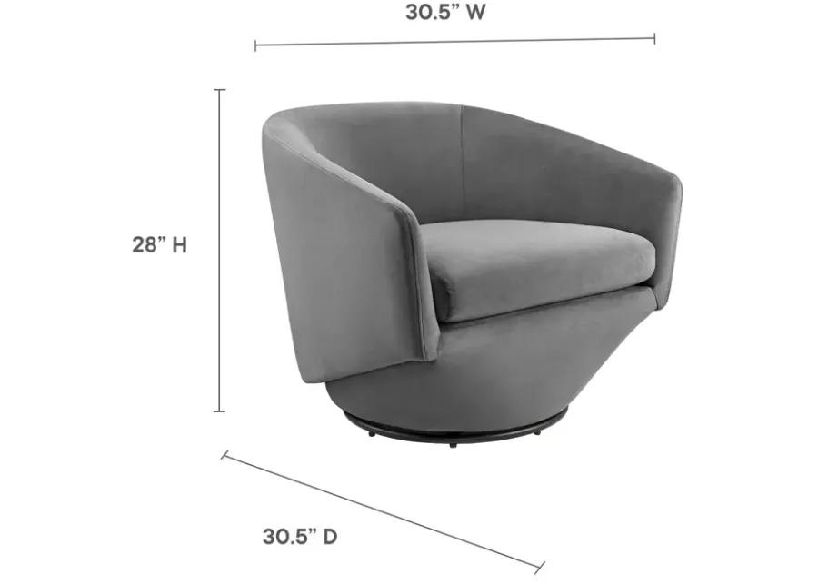 Series Performance Velvet Fabric Swivel Chair