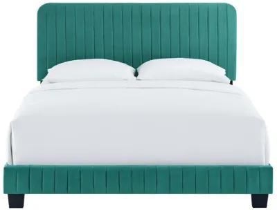 Celine Channel Tufted Performance Velvet Twin Bed