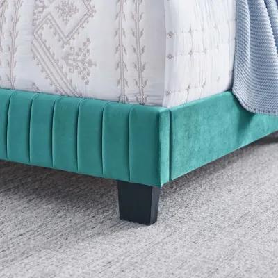 Celine Channel Tufted Performance Velvet Twin Bed