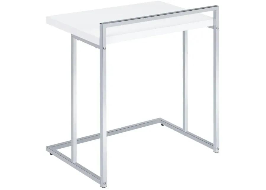 Dani Rectangular Snack Table with Metal Base