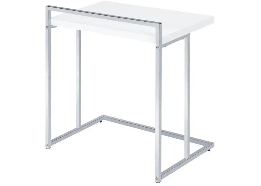 Dani Rectangular Snack Table with Metal Base