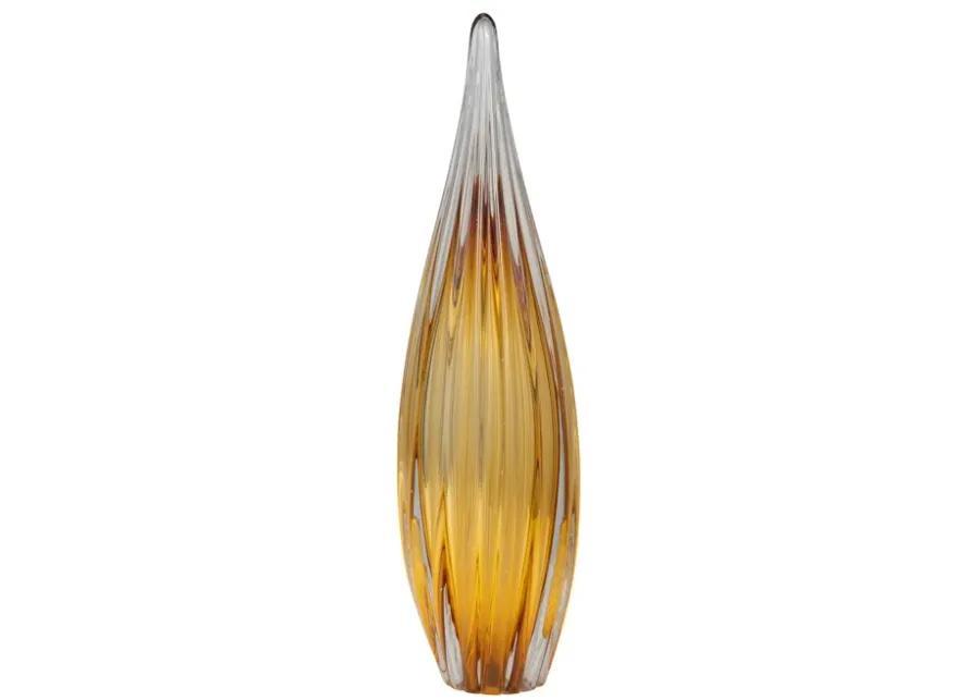 Glass, 15" Paperweight Amber