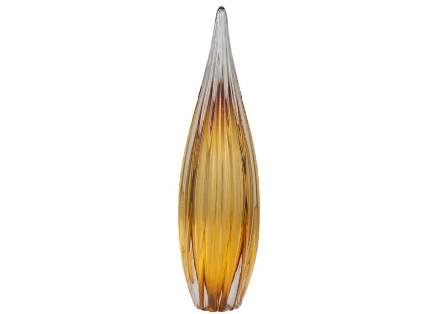 Glass, 15" Paperweight Amber