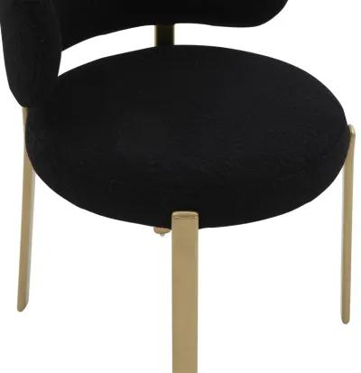 Margaret Black Boucle Dining Chair