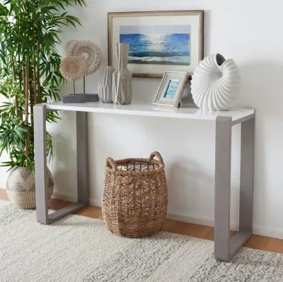 BARTHOLOMEW MID CENTURY SCANDINAVIAN LACQUER CONSOLE TABLE