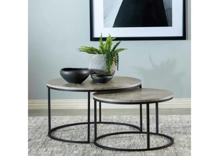 Alberto Round 2-Piece Nesting Coffee Table