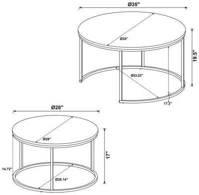 Alberto Round 2-Piece Nesting Coffee Table