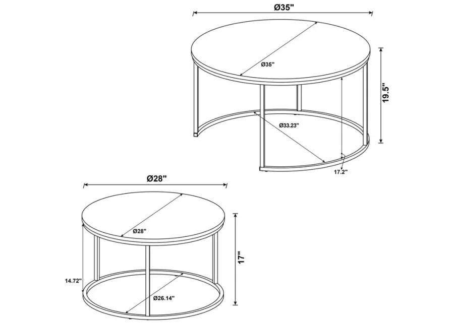 Alberto Round 2-Piece Nesting Coffee Table