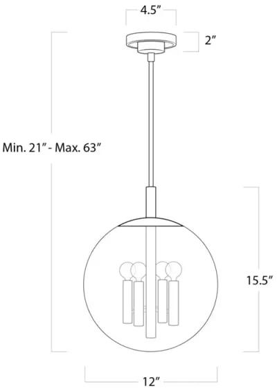 Cafe Pendant Small (Natural Brass)