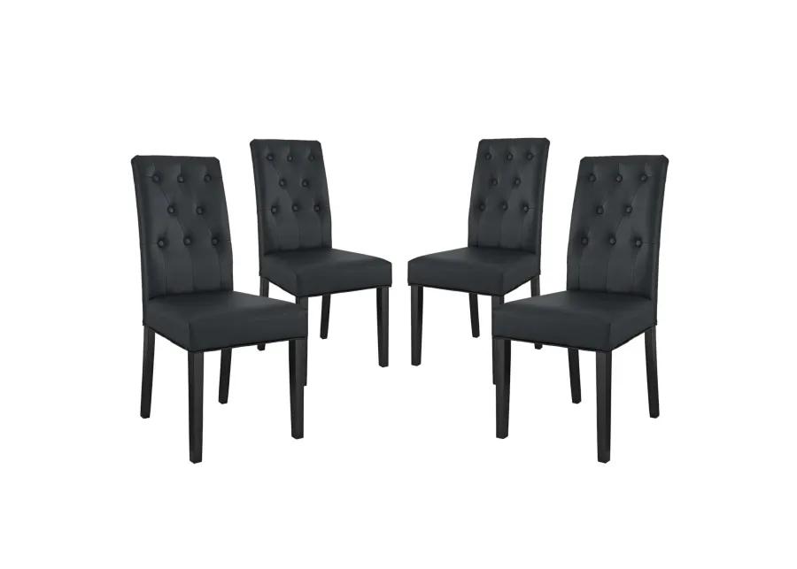 Confer Dining Side Chair Vinyl Set of 4