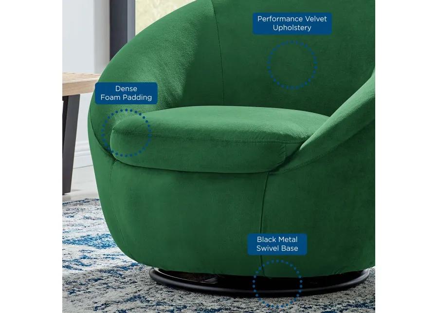 Buttercup Performance Velvet Performance Velvet Swivel Chair