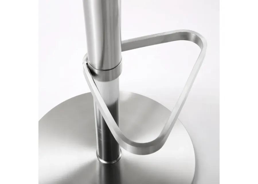 fano white stainless steel adjustable barstool