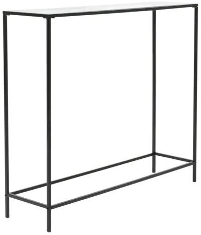 Arvi 36" Console in Clear Glass with Black Base