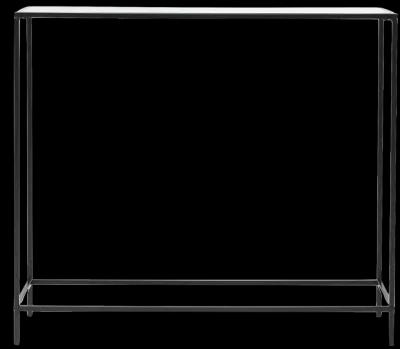 Arvi 36" Console in Clear Glass with Black Base