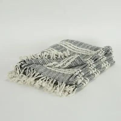 Stripe Black Throw