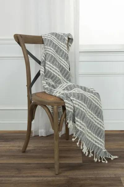 Stripe Black Throw