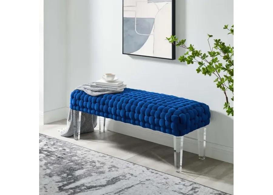 Prologue Woven Performance Velvet Ottoman