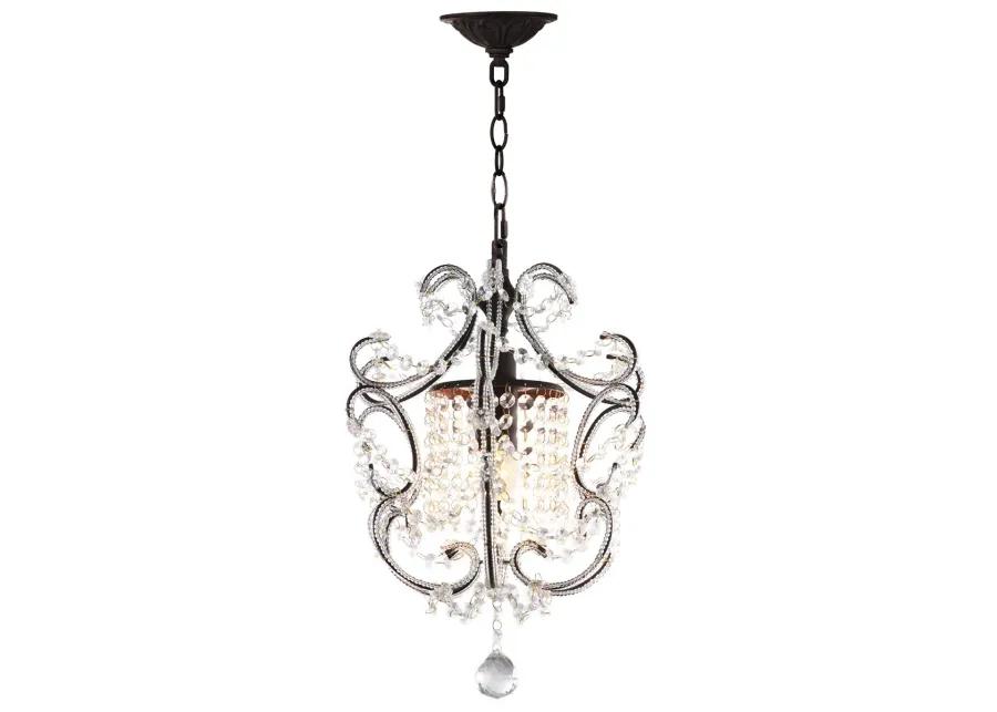 Luna 1 Light Brown 12-Inch Dia Adjustable Chandelier