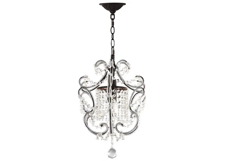 Luna 1 Light Brown 12-Inch Dia Adjustable Chandelier