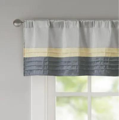 Madison Park Amherst Yellow Polyoni Pintuck Valance