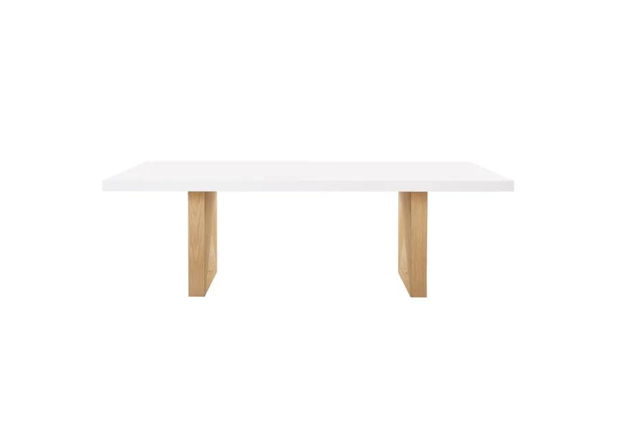 Madeline White Gloss and Natural Ash Dining Table