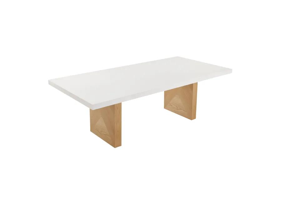 Madeline White Gloss and Natural Ash Dining Table